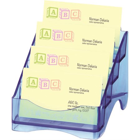 BUS.CARD HOL.4 TIER TRANSP.BL