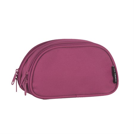 Off track Pencil case 2 compartments raspberry
