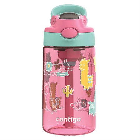 Contigo Kids Aubrey Straw Water Bottle azalea jade llama