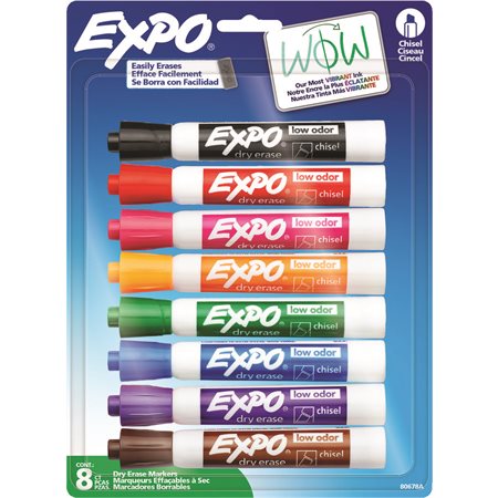 EXPO® Dry Erase Chisel Tip Markers