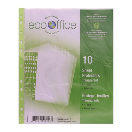 Protecteurs de feuilles transparents