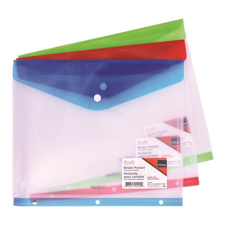 Pochette pour classeur en poly assortis