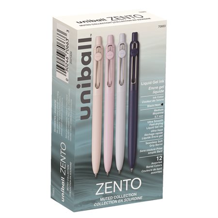 Stylos gel rétractables Uniball Zento muted