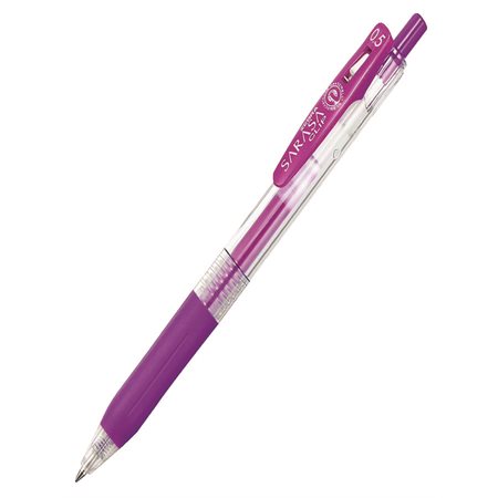 Stylo gel rétractable Sarasa Clip encre mauve
