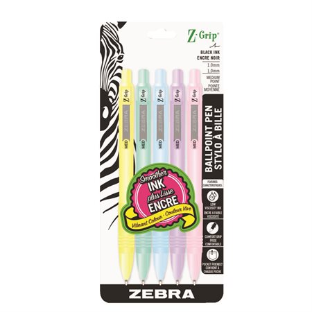 Stylo à bille pastel Zebra Z-Grip