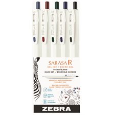 Sarasa Clip R Gel Retractable Pens dark set