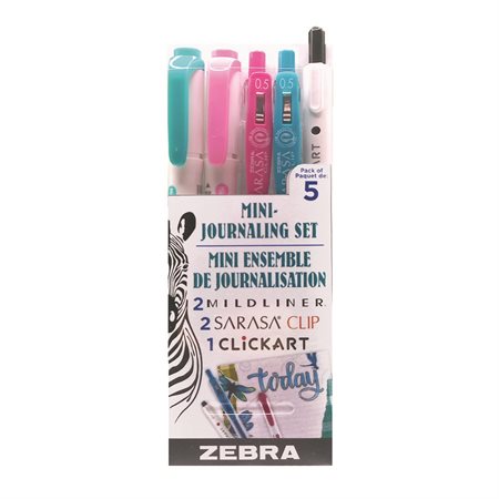 Stylos mini ensemble de journalisation rose et turquoise