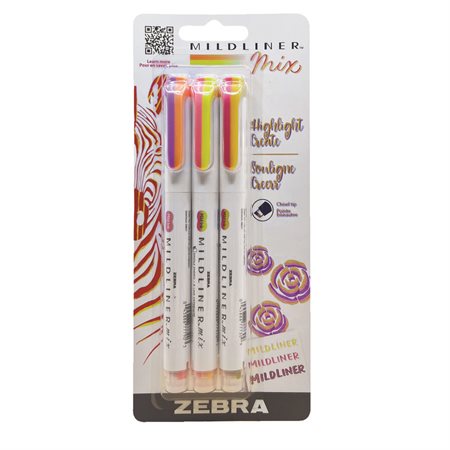 Surligneurs Mildliner Mix couleurs chaudes