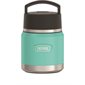Bocal à nourriture en acier inoxydable avec cuillère Thermos bleu