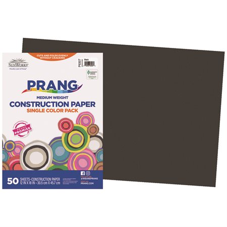 Construction Paper 12 x 18 in (package of 25) black
