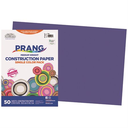 Construction Paper 12 x 18 in (package of 25) blue
