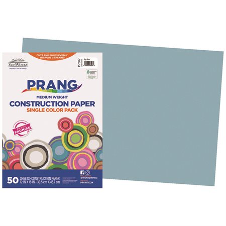 Papier de construction 12 x 18 po (paquet de 25) bleu ciel
