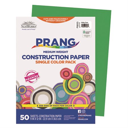 Construction Paper 9 x 12 in (package of 50) green
