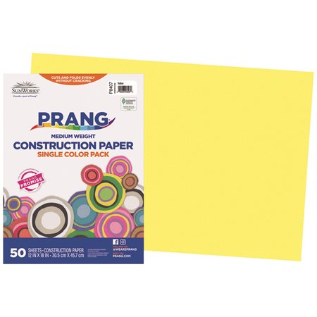 YELLOW 12X18 CONSTR.PAPER