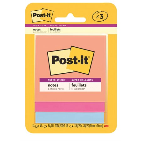 Feuillets super collants Post-it® collection Joie estivale