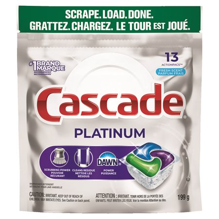 Cascade Platinum Action Pacs capsules de détergent pour lave-vaisselle
