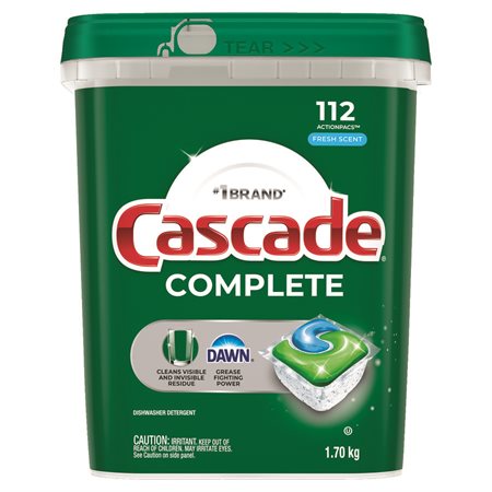 Cascade Complete Action Pacs détergent pour lave-vaisselle boîte de 112