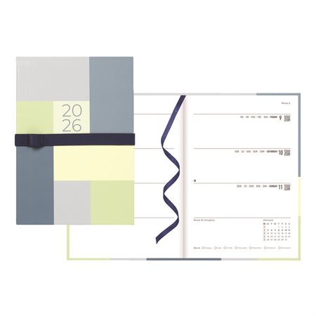 Agenda hebdomadaire 2026 bleu