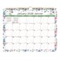 Calendrier mural mensuel fleurs (2026) blanc