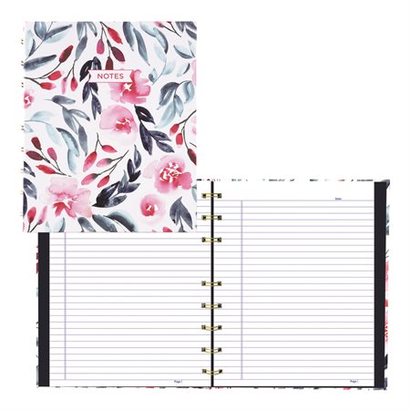 Cahier de notes fleurs pâles