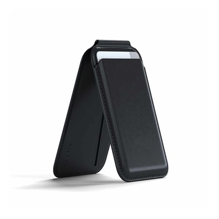 Chargeur Porte-Cartes Cuir MagSafe Noir