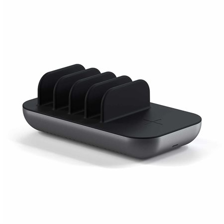 Station de Charge Multi-Appareils Argent
