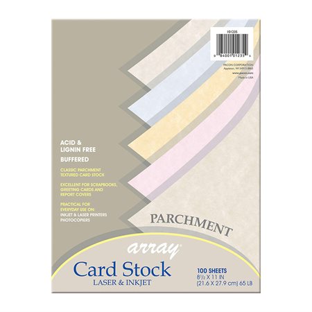Assortiment de papier cartonné parchemin