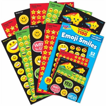 Assortiment d'autocollants Emoji Smiles