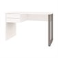 Petite table de bureau avec patte de métal en U blanc
