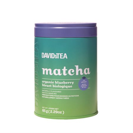 Boîte de matcha au bleuet