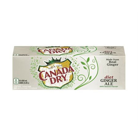 Canada Dry Diet Ginger Ale Box of 12 cans diet ginger ale