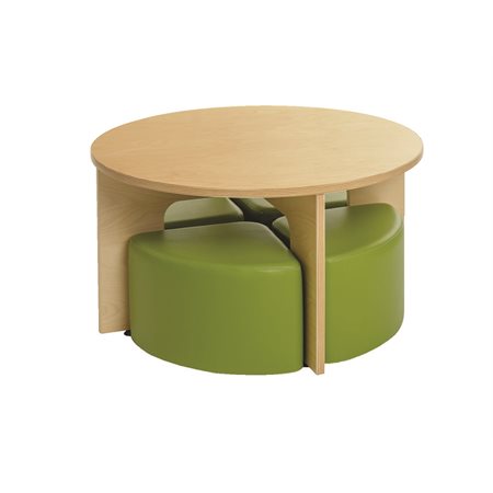 ENS.TABLE AVEC OTTOMANS