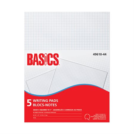 Bloc de papier quadrillé