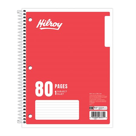 1 Subject Notebook Wide Ruled Three-hole Punched