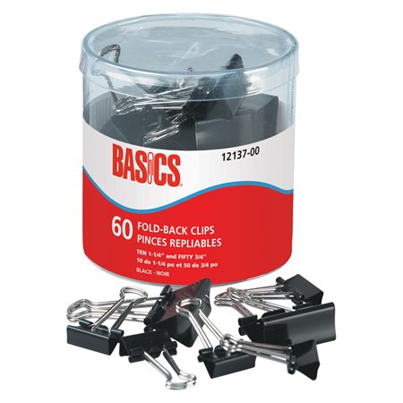 Fold-Back Clips Assorted Sizes