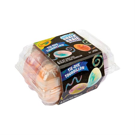 Craie en forme d’œuf de couleurs assorties Tie-Dye