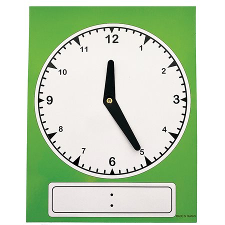 Horloge pédagogique plastifiée