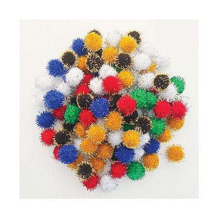 Pompons couleurs brillantes assorties