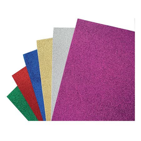 Feuilles de mousse à paillettes autocollantes