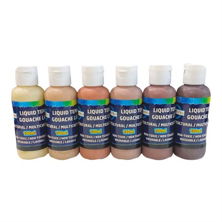 Ensemble de peinture à tempera de couleurs multiculturelles