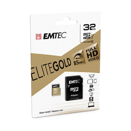 Carte mémoire Micro-SDXC Elite Gold