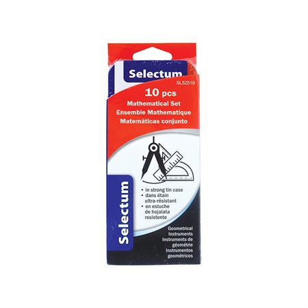Ensemble de géométrie Selectum 10 pièces