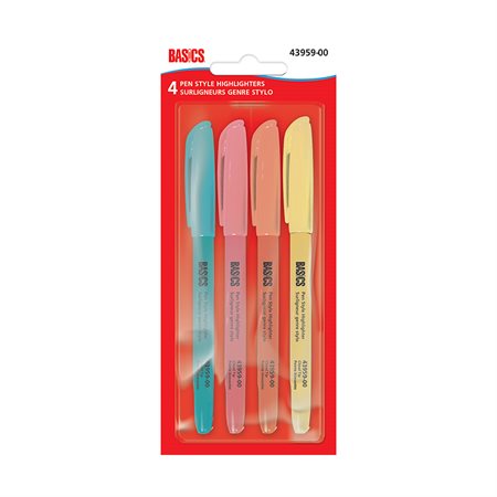 Pen Style Highlighters Assorted Pastel Colours