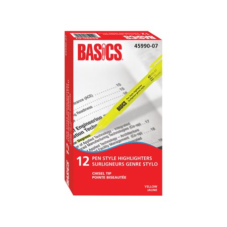 Pen Style Highlighters Yellow
