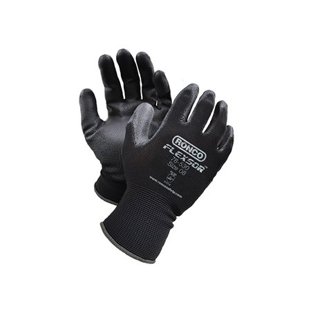 Flexsor™ Polyurethane Palm Coated Gloves Medium Black on Black