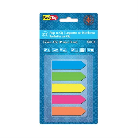 SeeNotes® Arrow Page Flags with Clip