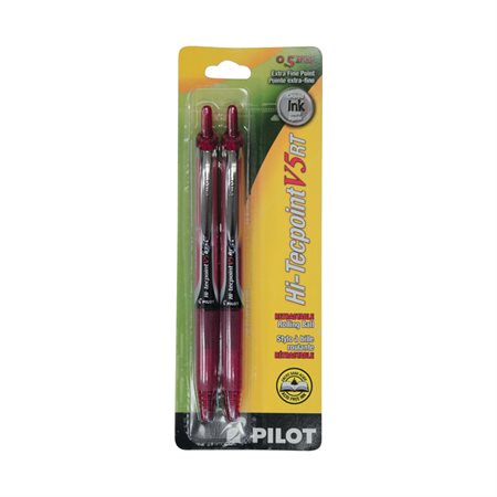 Stylo rétractable rouge