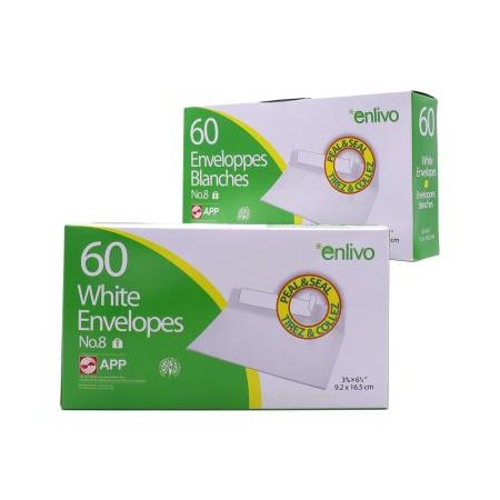 Enveloppes blanches tirez et collez - Nº 8