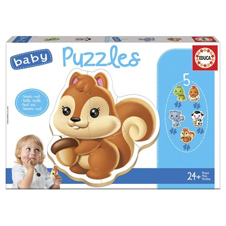 Casse-tête Educa - 5 Baby Puzzles - Animaux