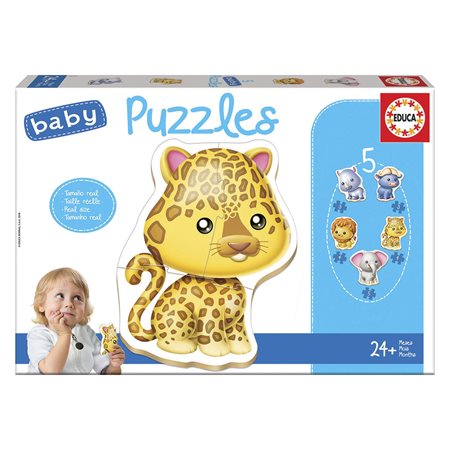 Casse-tête Educa - 5 Baby Puzzles - Animaux sauvages